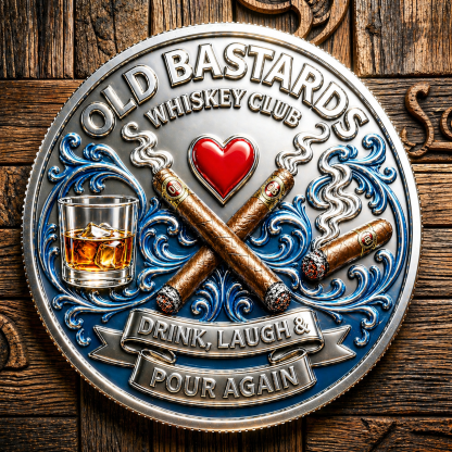 🔥Last Day 60% OFF - Old Bastards Whiskey Club Lifetime Member Coin