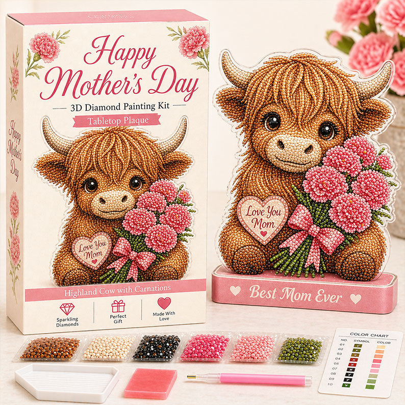 🩷Highland Cow 3D Diamond Painting kit