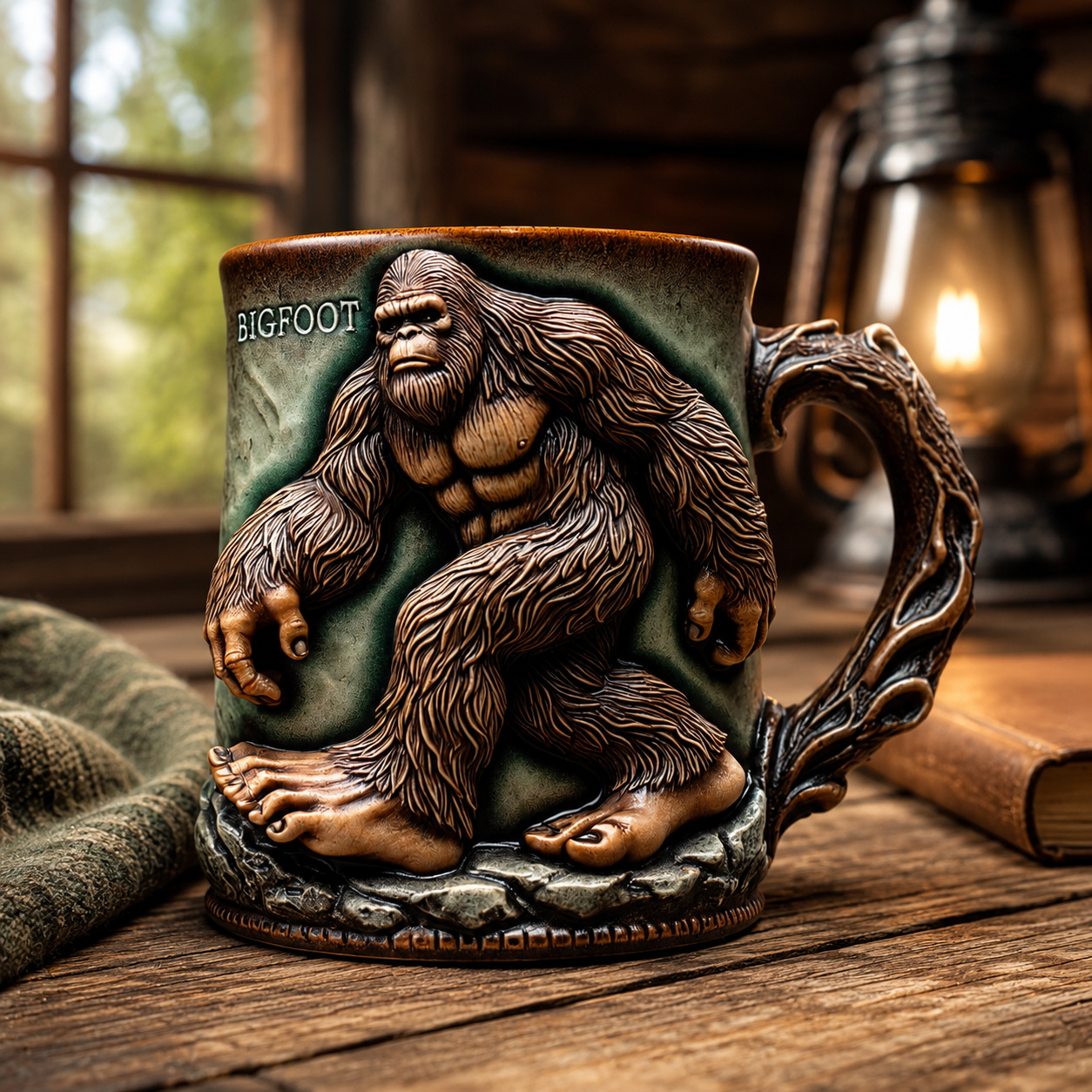 Bigfoot Legend Ceramic Mug™ – Handcrafted 3D Sasquatch Coffee Mug