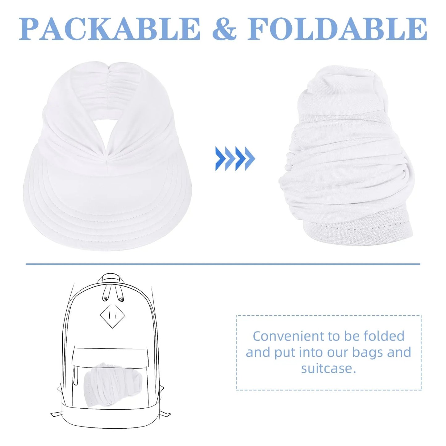 🔥 Last Day 50% OFF – UPF 50+ Foldable Ponytail Sun Visor Hat