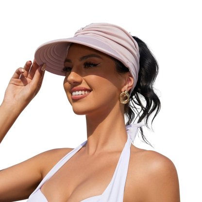 🔥 Last Day 50% OFF – UPF 50+ Foldable Ponytail Sun Visor Hat