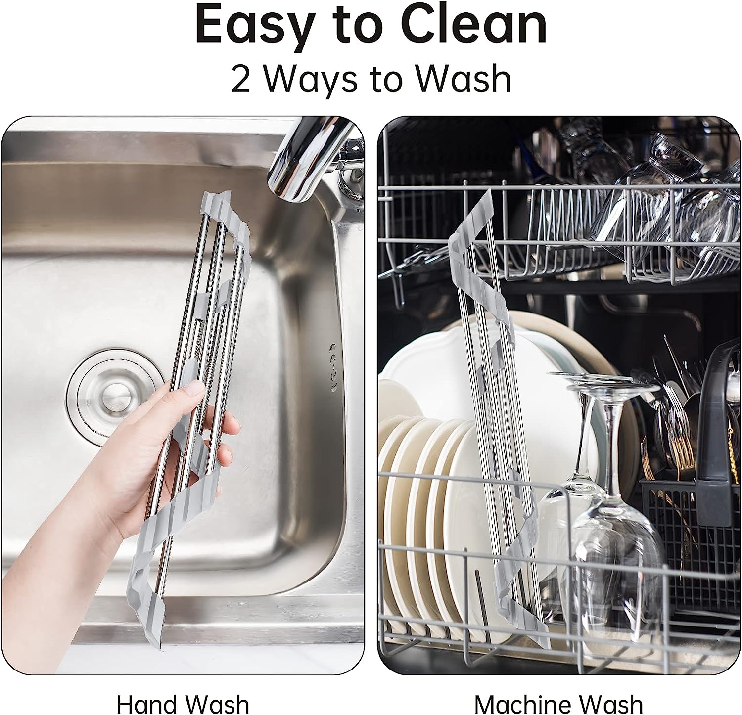 Triangle Roll-Up Sink Drainer