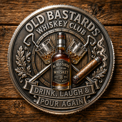 🔥Last Day 60% OFF - Old Bastards Whiskey Club Lifetime Member Coin
