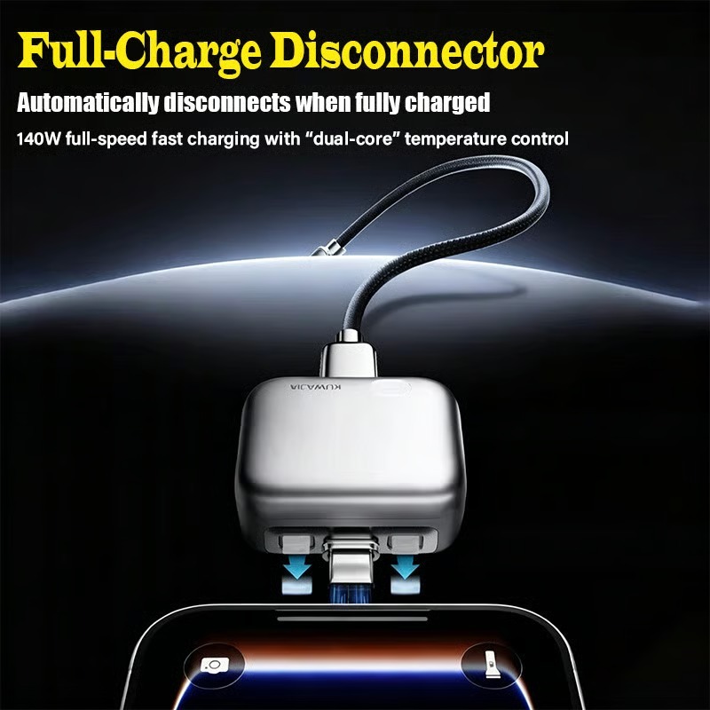 🏆 50K+ SOLD!🔥2026 Fast 140W Charger with AI Smart Auto Power-off