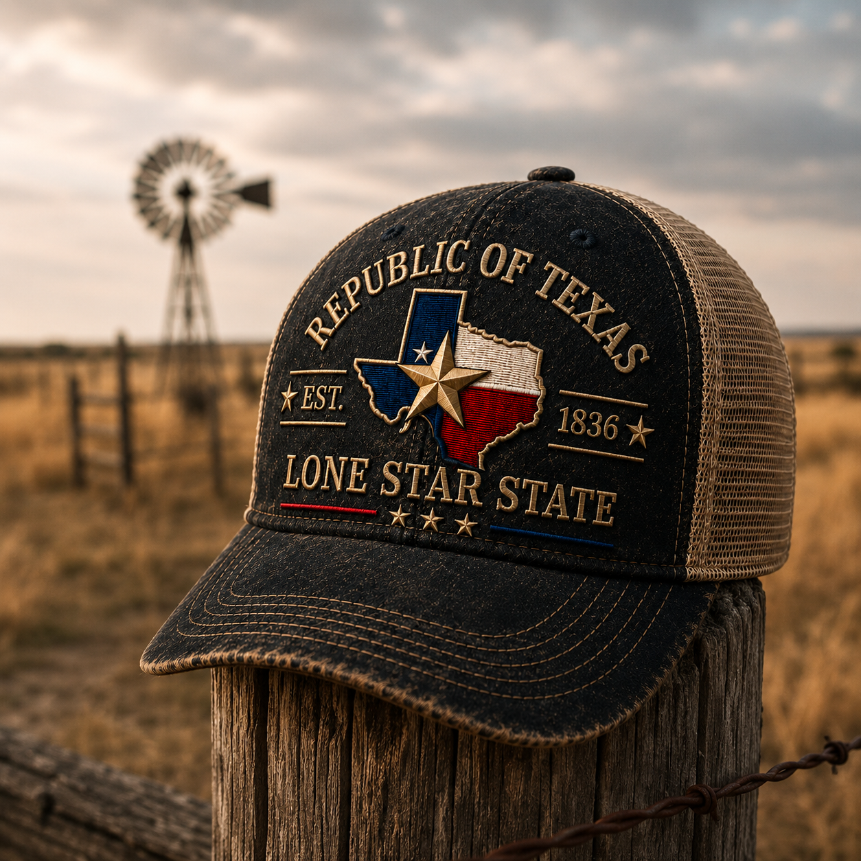 Lone Star State Vintage Cap – Republic of Texas Western Trucker Hat