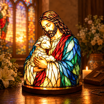 ✝️Jesus & Lamb Sacred Glow Lamp