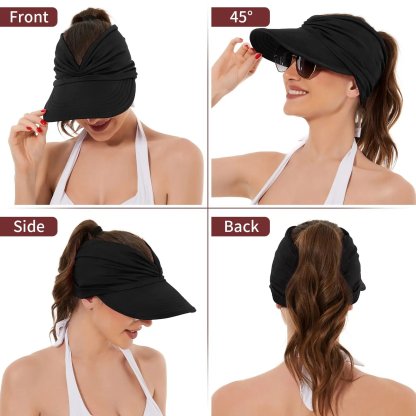🔥 Last Day 50% OFF – UPF 50+ Foldable Ponytail Sun Visor Hat