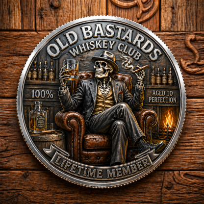 🔥Last Day 60% OFF - Old Bastards Whiskey Club Lifetime Member Coin