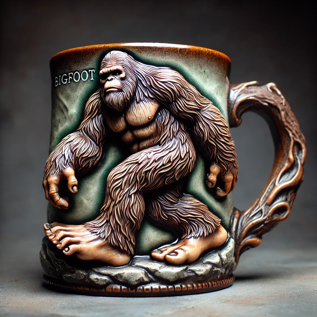 Bigfoot Legend Ceramic Mug™ – Handcrafted 3D Sasquatch Coffee Mug