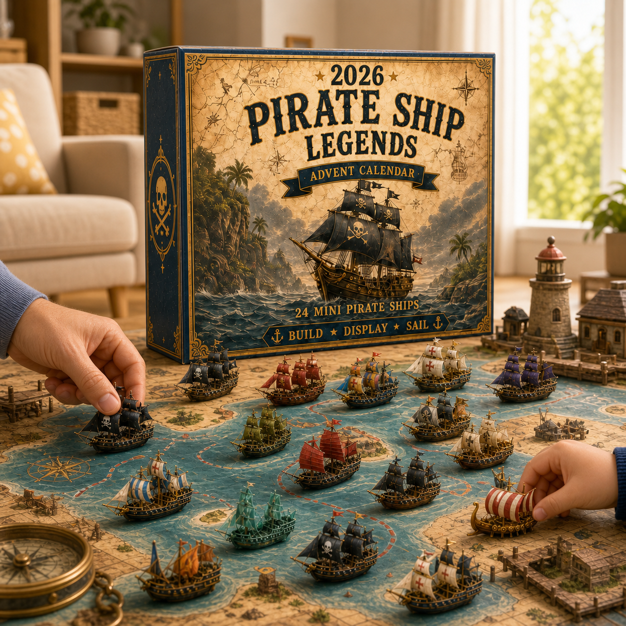 ⏳ Last Day 49% OFF – 🏴‍☠️⛵ Pirate Ship Legends Advent Calendar 2026 | 24 Days of High-Seas Adventure with 24 Unique Mini Pirate Ships 🎄🎁