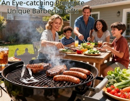 🔥 Funny BBQ Stand Muscle Man Hot Dog Holder | Reusable Stainless Steel Hotdog and Sausage Stand | Portable Hot Dog Roaster | Barbecue Grill Accessories | Funny Birthday Gifts for Men