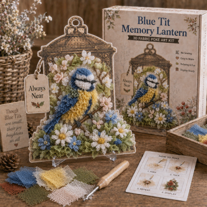 🕊️ Always Near 3D Fabric Poke Art Memory Lantern Kit
