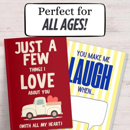 🔥Last Day 50% OFF - ❤Just A Few Things I Love About You (With All My Heart) Fill In The Blank Gift Book📚