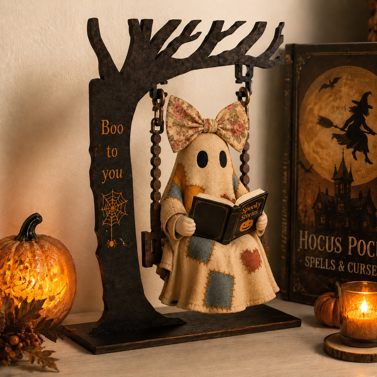 🔥50% Off Last Day -Halloween Early Bird Special-🎃 Halloween Ghost Collection – Cozy 3D Swing Decor Series