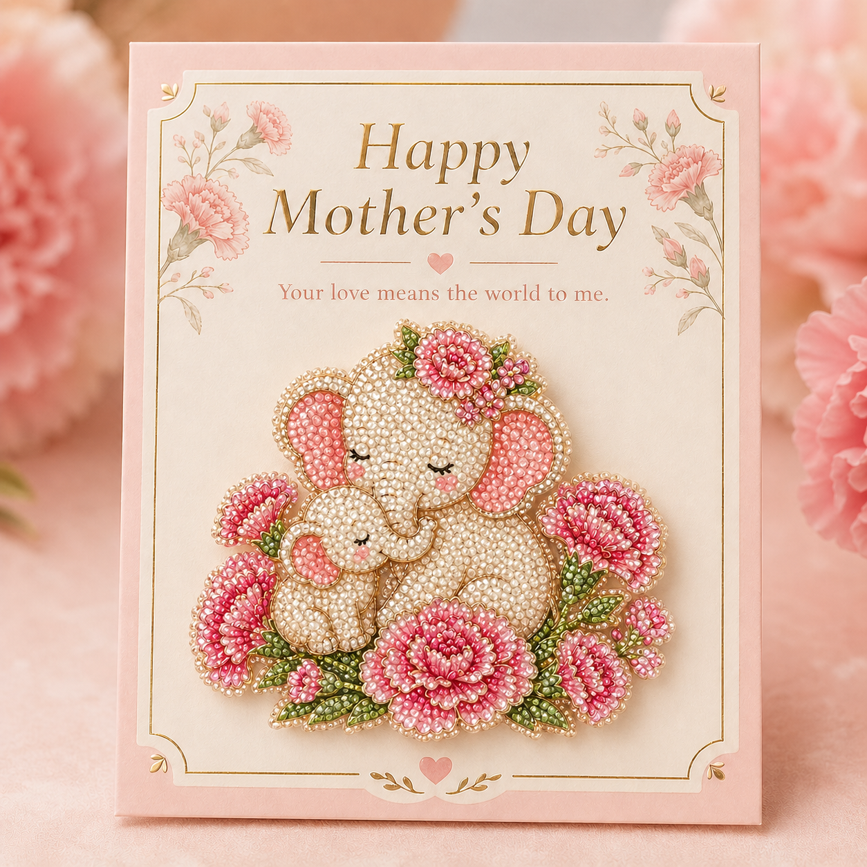 🩷Mother’s Day Elephant Diamond Art Gift Card