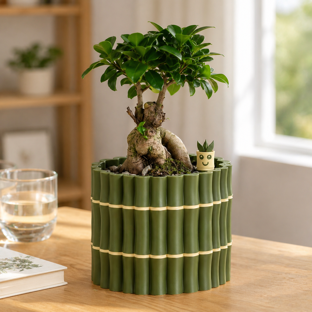 🎍Bamboo Buddy Self-Watering Planter A cute little planter that helps your plant drink at its own pace.🎍