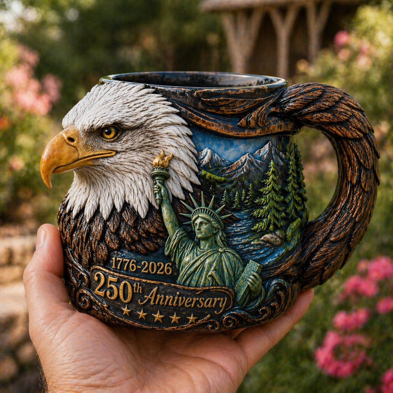 🔥🎉🦅250th Anniversary Eagle Mug – America 1776–2026 Patriotic Keepsake Cup🦅🎊🦅