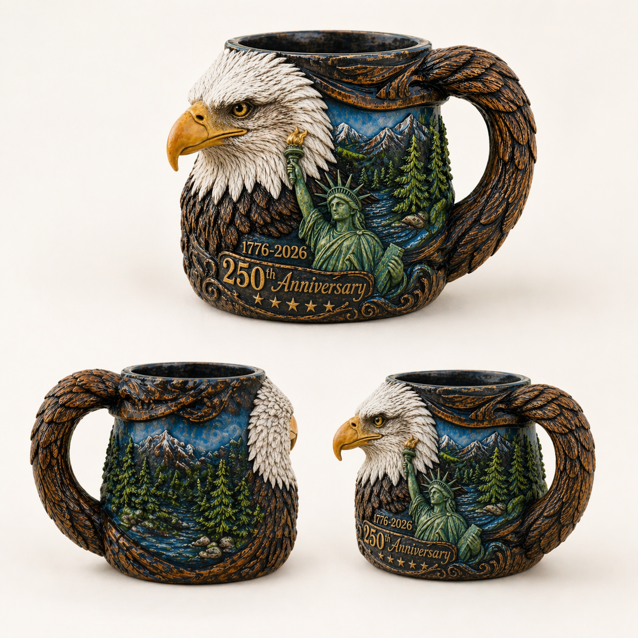 🔥🎉🦅250th Anniversary Eagle Mug – America 1776–2026 Patriotic Keepsake Cup🦅🎊🦅