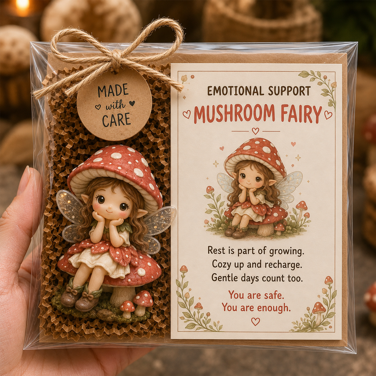 [Copy]Emotional Support Fairy Gift Set | Figurine and Encouragement Card