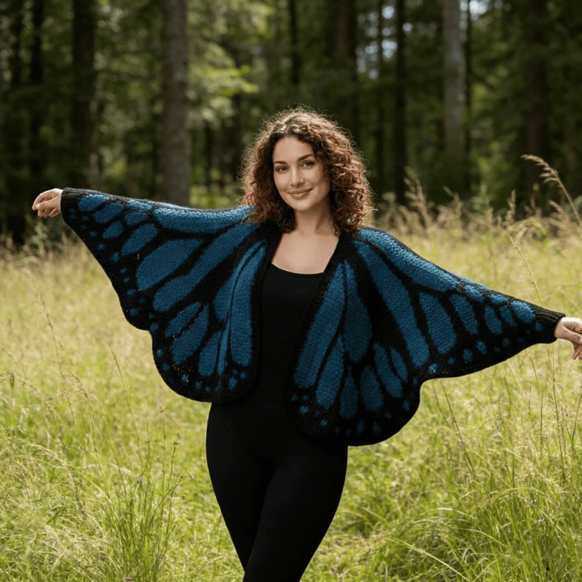 🔥LAST DAY 57% OFF - 🌟🦋 Monarch Butterfly Cardigan – Handcrafted Statement Piece