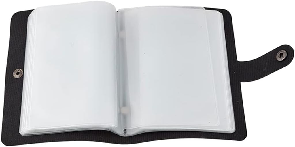 Catholic Faux Leather Holy Card Holder – Pocket Prayer Card Organizer with Snap Closure ✝