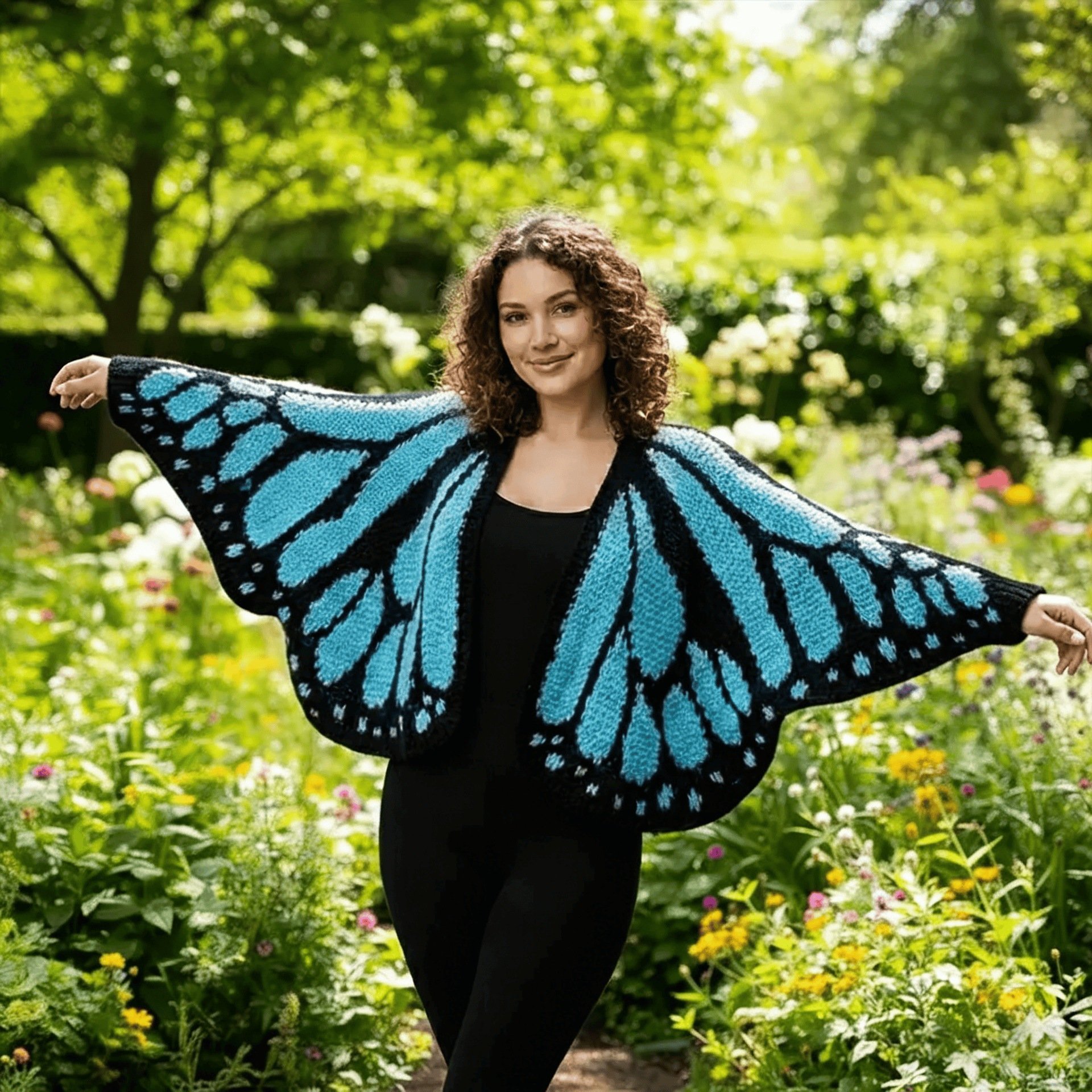 🔥LAST DAY 57% OFF - 🌟🦋 Monarch Butterfly Cardigan – Handcrafted Statement Piece