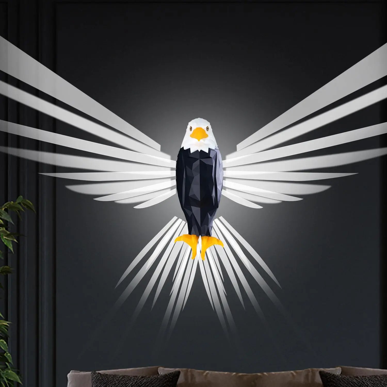 Eagle Wall Light LED Magnetic Night Lamp No Drill Easy Install USB