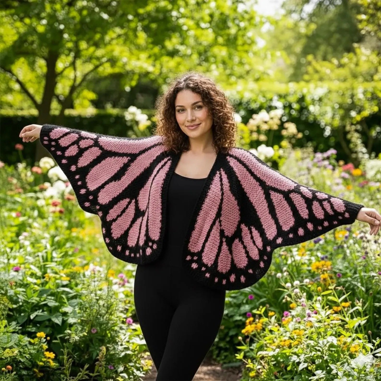 🔥LAST DAY 57% OFF - 🌟🦋 Monarch Butterfly Cardigan – Handcrafted Statement Piece