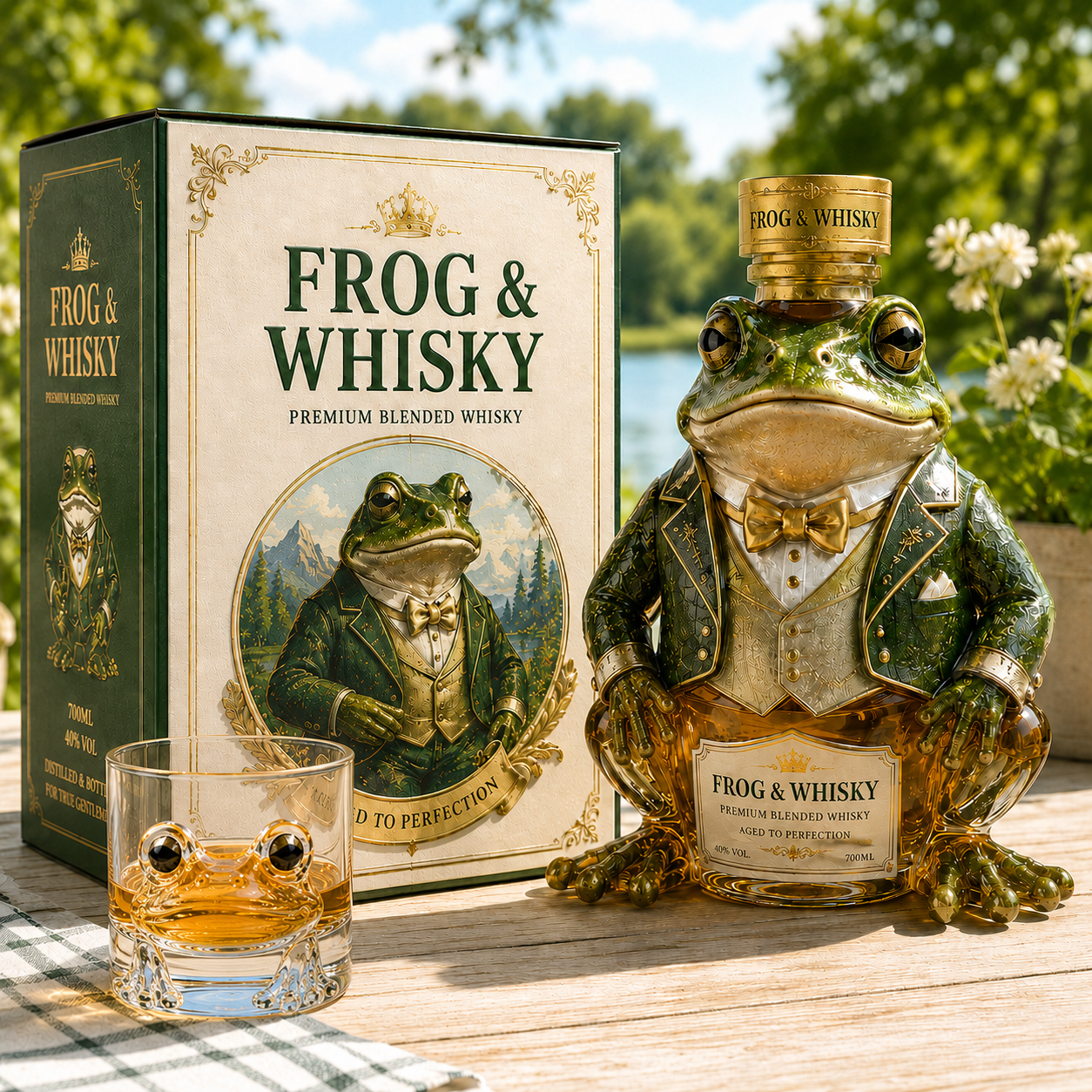 🐸🥃 Frog & Whisky™ | Gentleman Frog Whisky Decanter Set