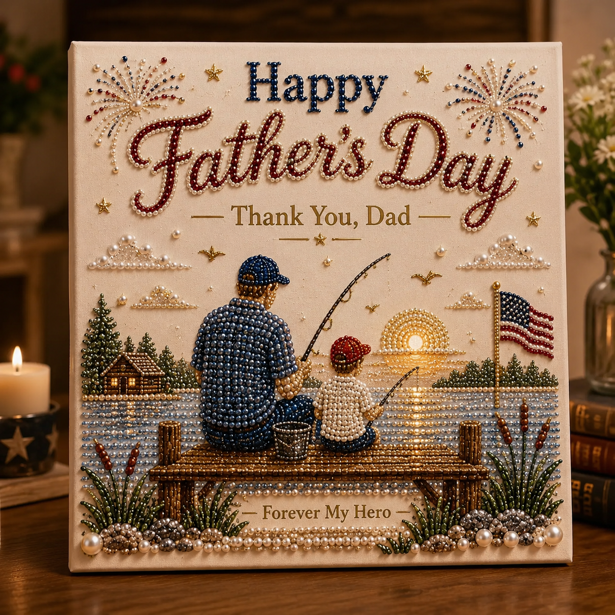 Father’s Day Pearl Beaded Art Kit – A Handmade Keepsake for Dad