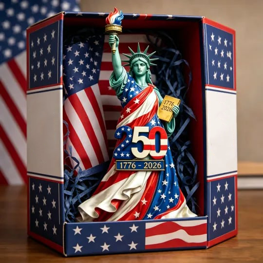 Handmade USA 250th Anniversary Statue of Liberty Figurine