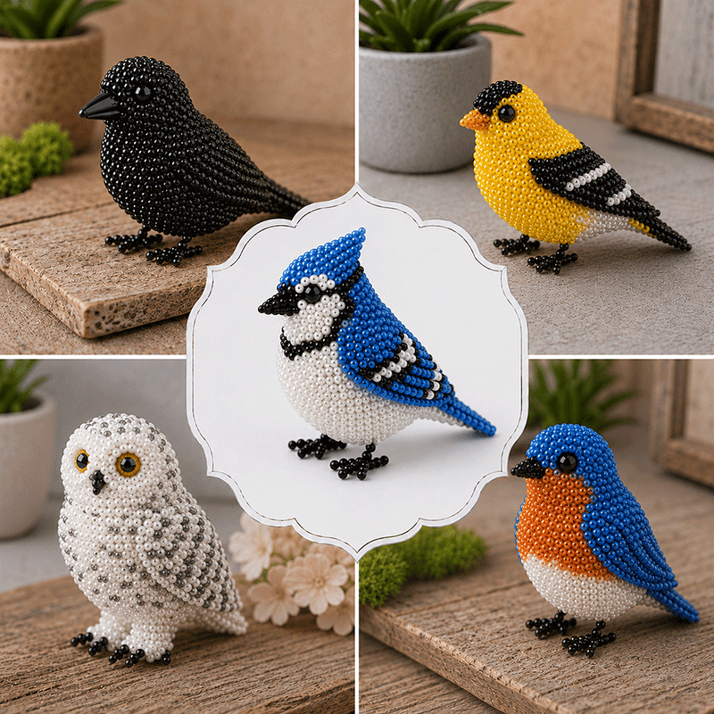 🦩 DIY Bird Beading Kit