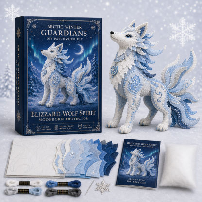 Arctic Winter Guardians Series 2 DIY Patchwork Kit – Magical Winter Animal Craft ❄️🧵