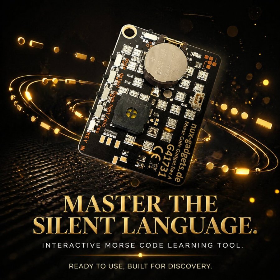 📟 Morse Code Trainer Card Pro (LED Edition)