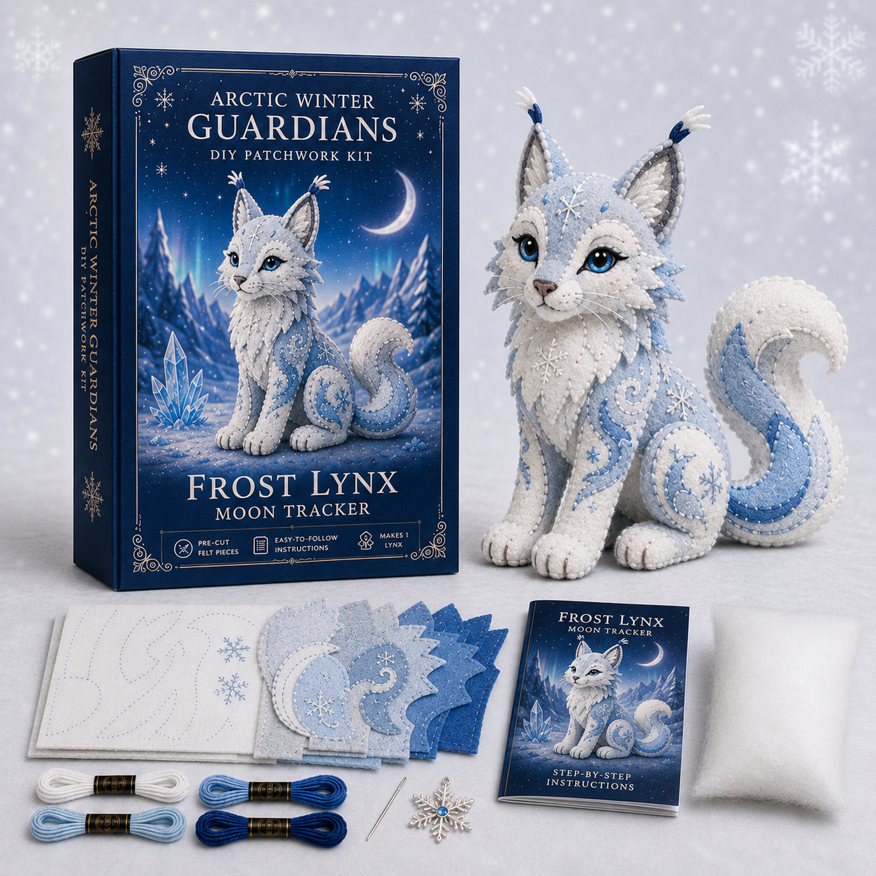 Arctic Winter Guardians Series 2 DIY Patchwork Kit – Magical Winter Animal Craft ❄️🧵