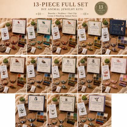 🔥Last Day - BUY 3 GET 1 FREE⚡️-DIY Animal Beaded Jewelry Trio Kit 🧵✨