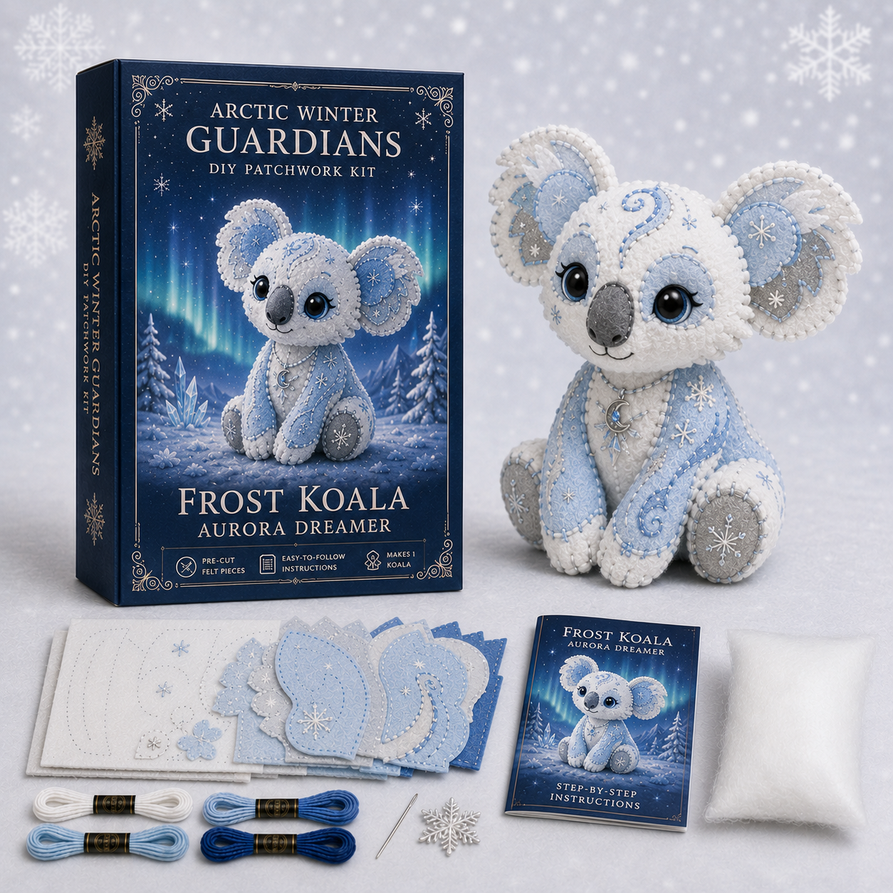 Arctic Winter Guardians Series 2 DIY Patchwork Kit – Magical Winter Animal Craft ❄️🧵