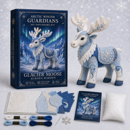 Arctic Winter Guardians Series 2 DIY Patchwork Kit – Magical Winter Animal Craft ❄️🧵