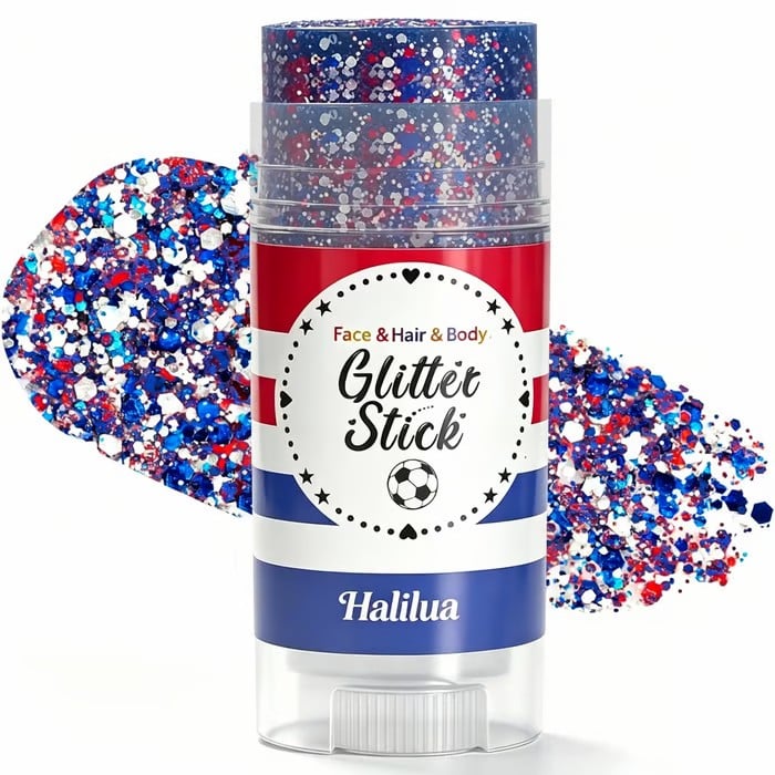 🦅4th of July Glitter Stick✨🔔Red, White & Blue Body & Hair Sparkle