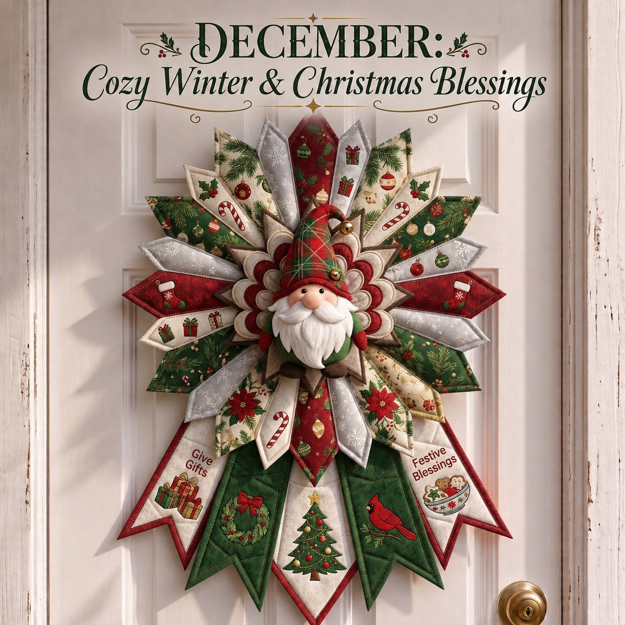 🗓️ Beginner-Friendly 12-Month 3D Quilted Door Hanger Sewing Kit Collection | Complete DIY Craft Kit 💕