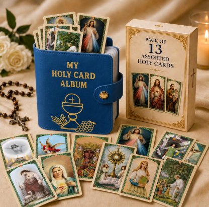 🙏 Genuine Leather Holy Card Holder – Compact Catholic Prayer Card Wallet for Church & Daily Prayer✝️