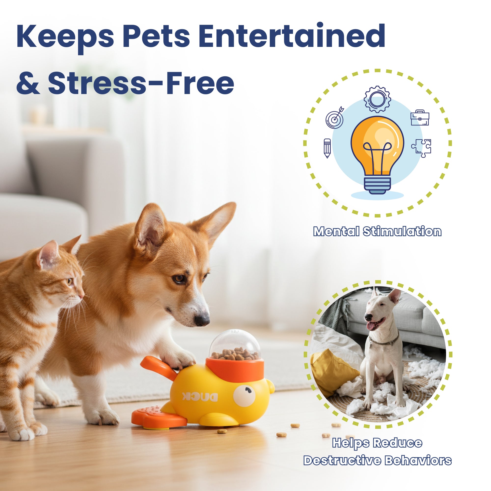 🐶Press & Play Duck Treat Dispenser – Keep Your Pup Busy, Happy & Rewarded🐶