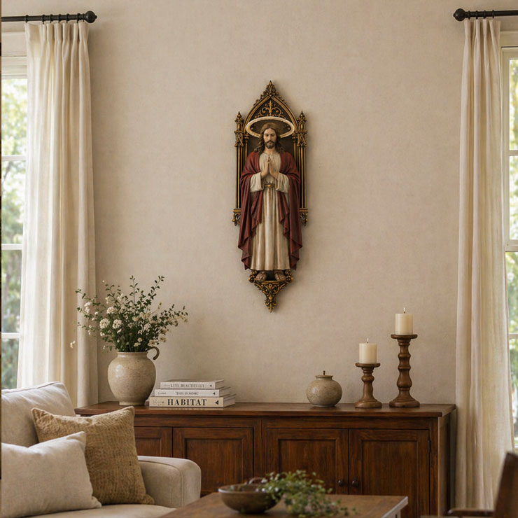 🏡Sacred Heart Jesus Wall Light – Faith-Inspired Home Blessing Decor🙏