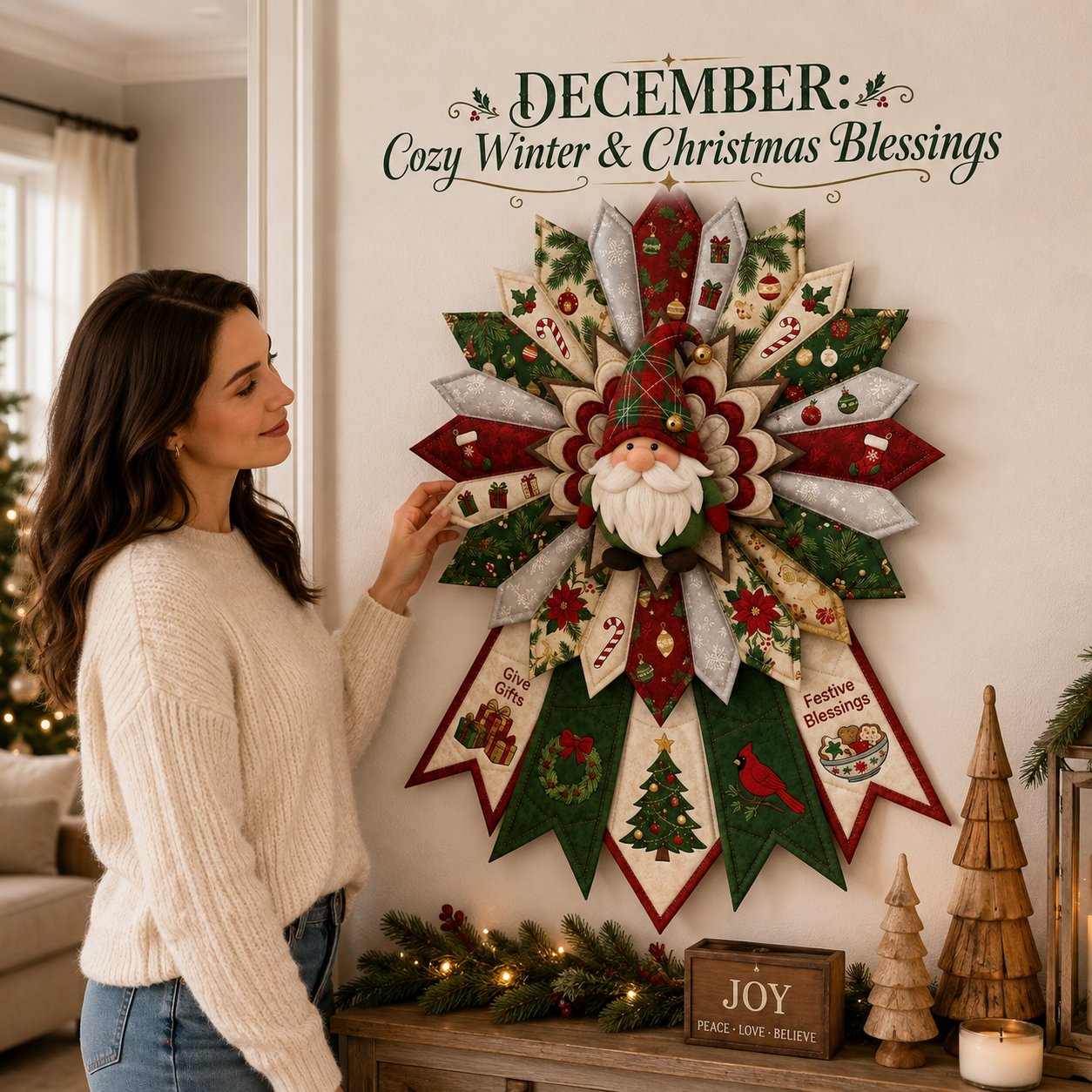 🗓️ Beginner-Friendly 12-Month 3D Quilted Door Hanger Sewing Kit Collection | Complete DIY Craft Kit 💕