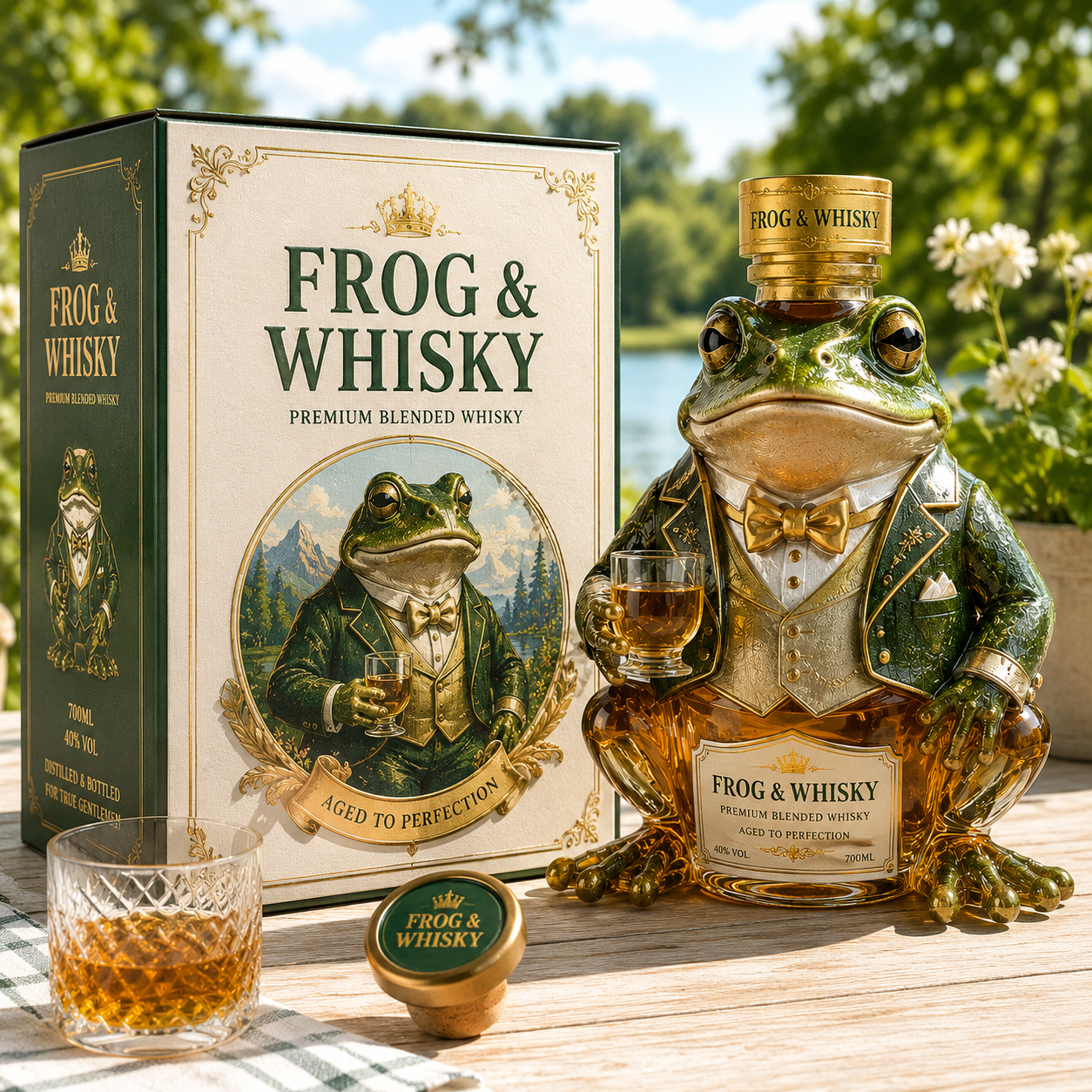 🐸🥃 Frog & Whisky™ | Gentleman Frog Whisky Decanter Set