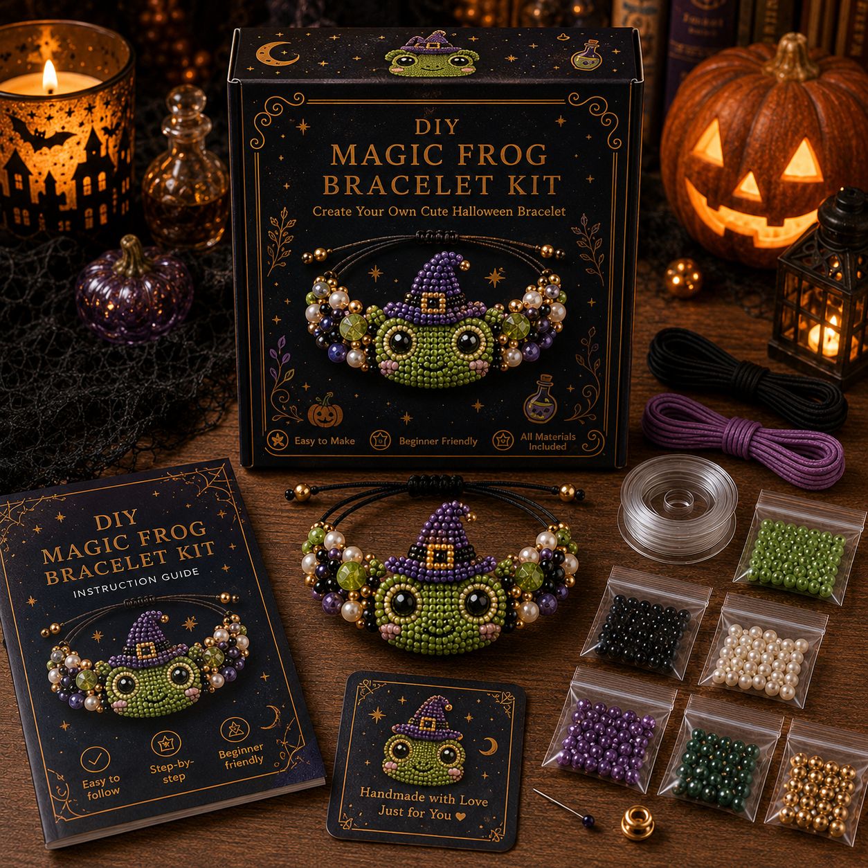 🔥50% Off Last Day - BUY 3 GET 1 FREE🐙 DIY Halloween Beaded Bracelet Kit