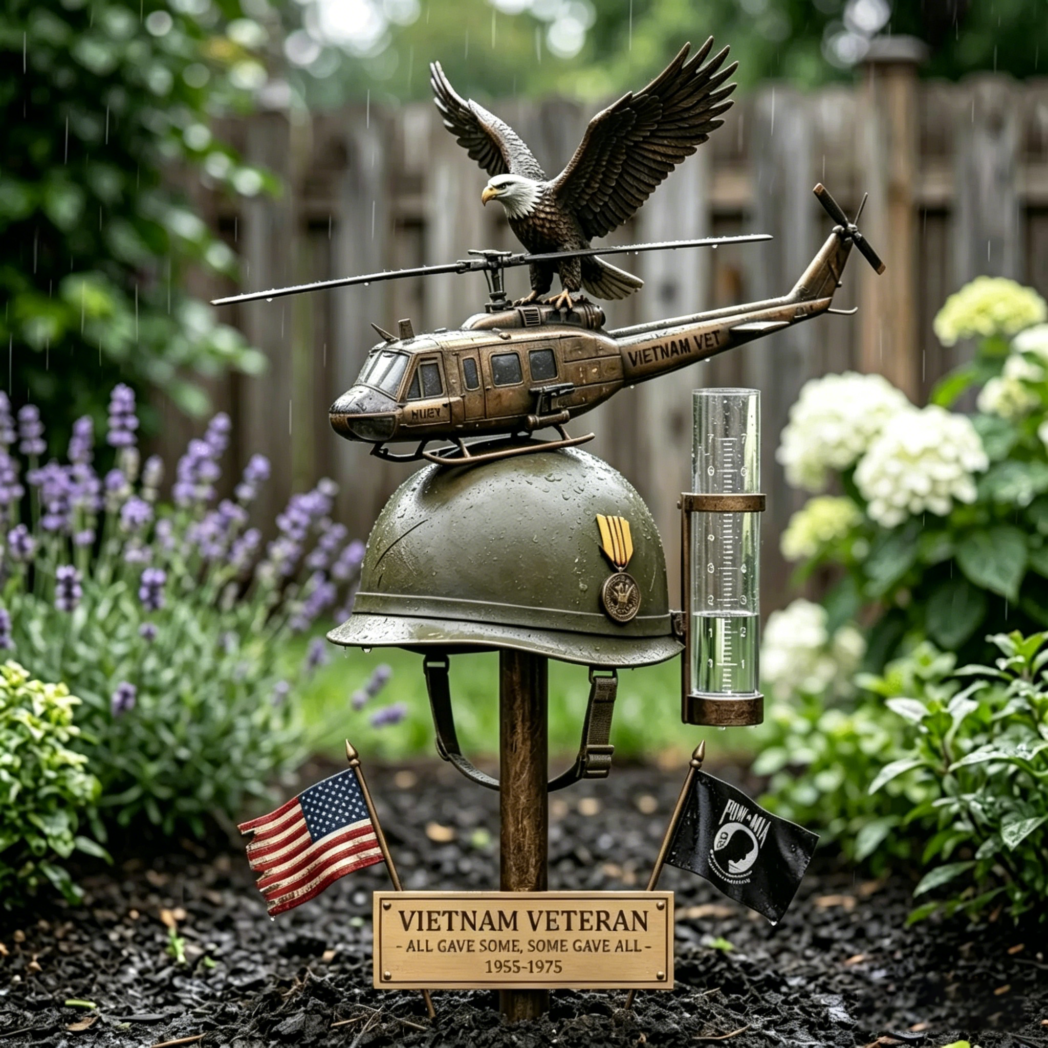 🦅Vietnam Veteran Rain Gauge🚁