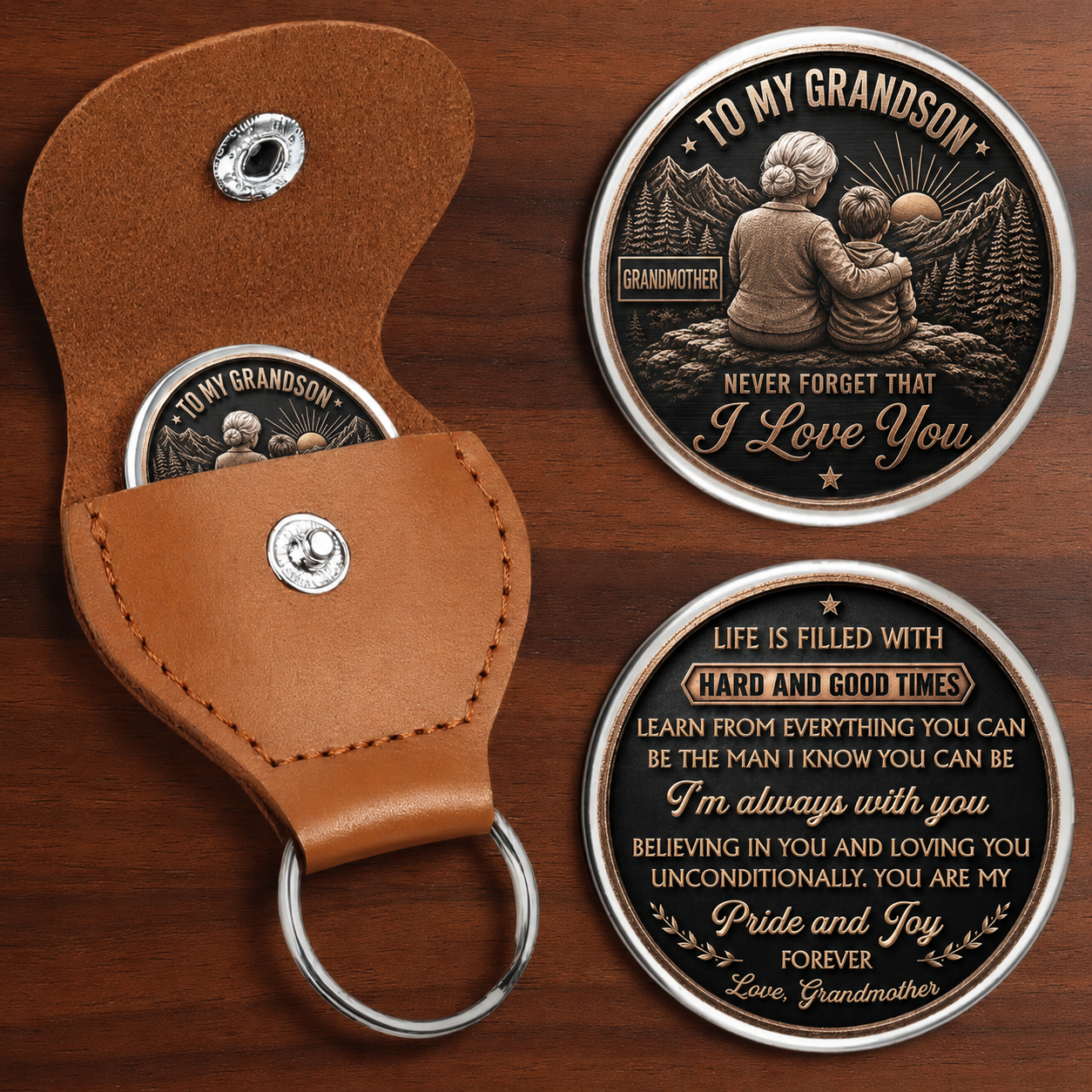 Custom Pocket Hug - Personalized Birthday Gifts For Grandson - My Greatest Adventure