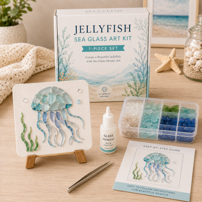 🌸🙏💖Sea Glass Art Kit – Create Stunning Mosaic Masterpieces at Home 🐢🌸🙏💖