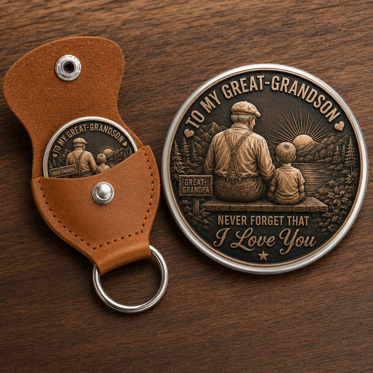 Custom Pocket Hug - Personalized Birthday Gifts For Grandson - My Greatest Adventure